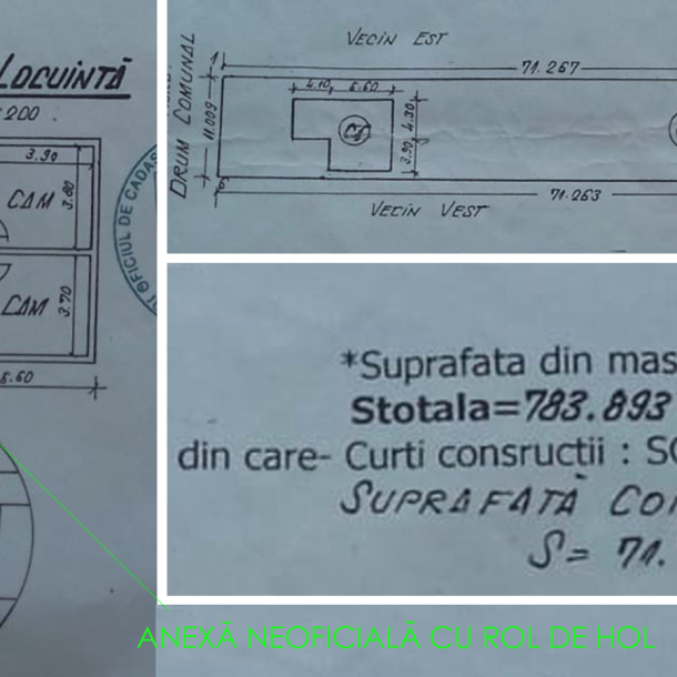 Casă bătrânească + teren generos 783mp Cumpăna 95.000 (negociabil)-2