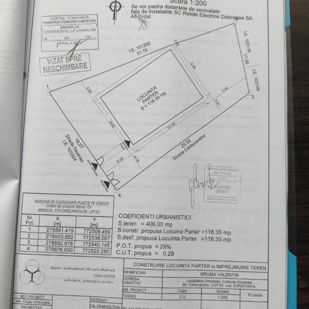 Vand teren in comuna Amzacea, 406mp + proiecte de casa-13